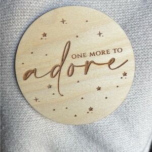 Wooden Baby Announcement Plaque